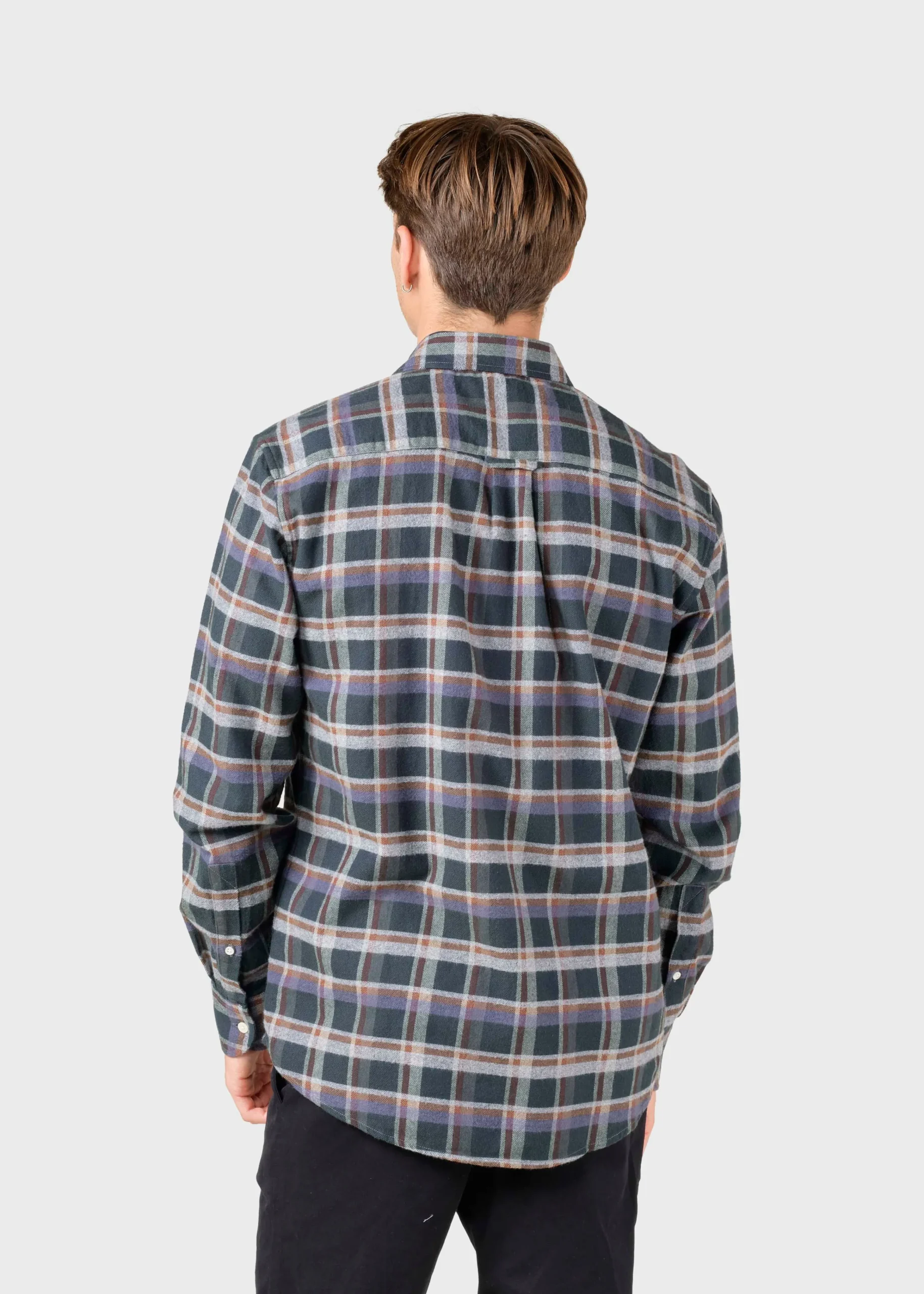 Klitmoller Collective Hemden-Eddie shirt - Moss green/grey/navy Mossgreen/grey/navy