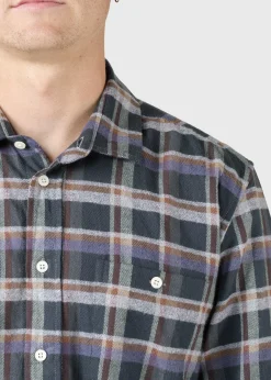 Klitmoller Collective Hemden-Eddie shirt - Moss green/grey/navy Mossgreen/grey/navy