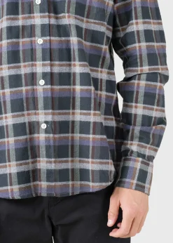 Klitmoller Collective Hemden-Eddie shirt - Moss green/grey/navy Mossgreen/grey/navy