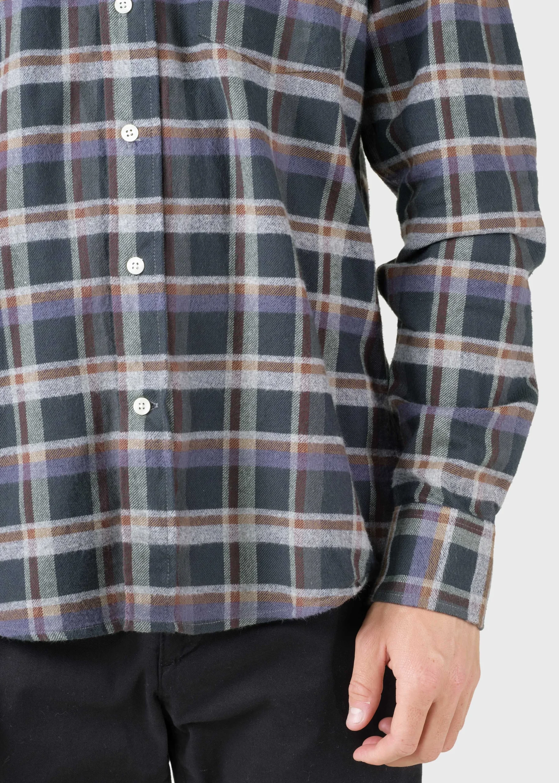 Klitmoller Collective Hemden-Eddie shirt - Moss green/grey/navy Mossgreen/grey/navy