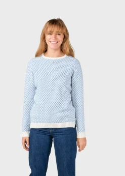 Klitmoller Collective Strick-Elaine knit - Cream/light blue Cream/lightblue