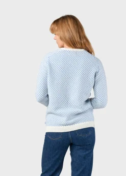 Klitmoller Collective Strick-Elaine knit - Cream/light blue Cream/lightblue
