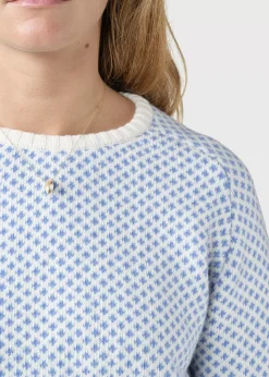 Klitmoller Collective Strick-Elaine knit - Cream/light blue Cream/lightblue