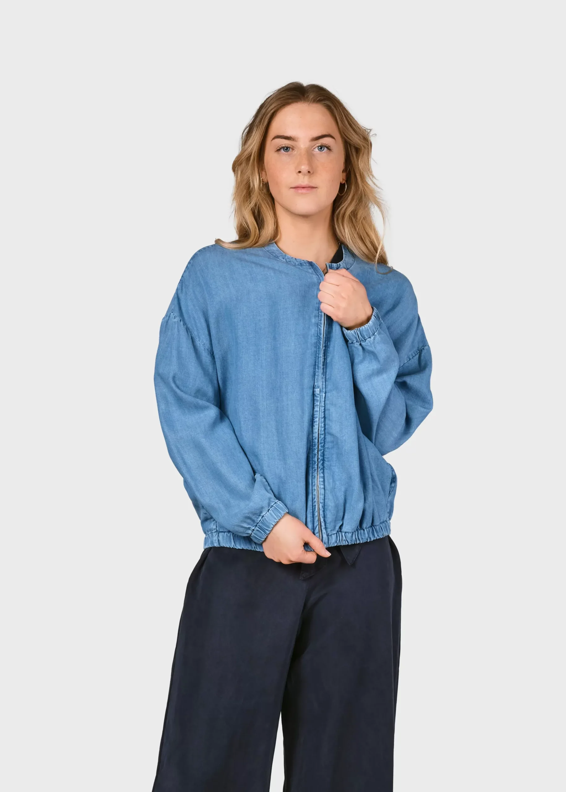 Klitmoller Collective Jacken-Esther jacket - Light blue chambrey Palegreen