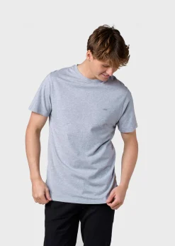 Klitmoller Collective T-shirts-Felix tee - Grey melange MossGreen