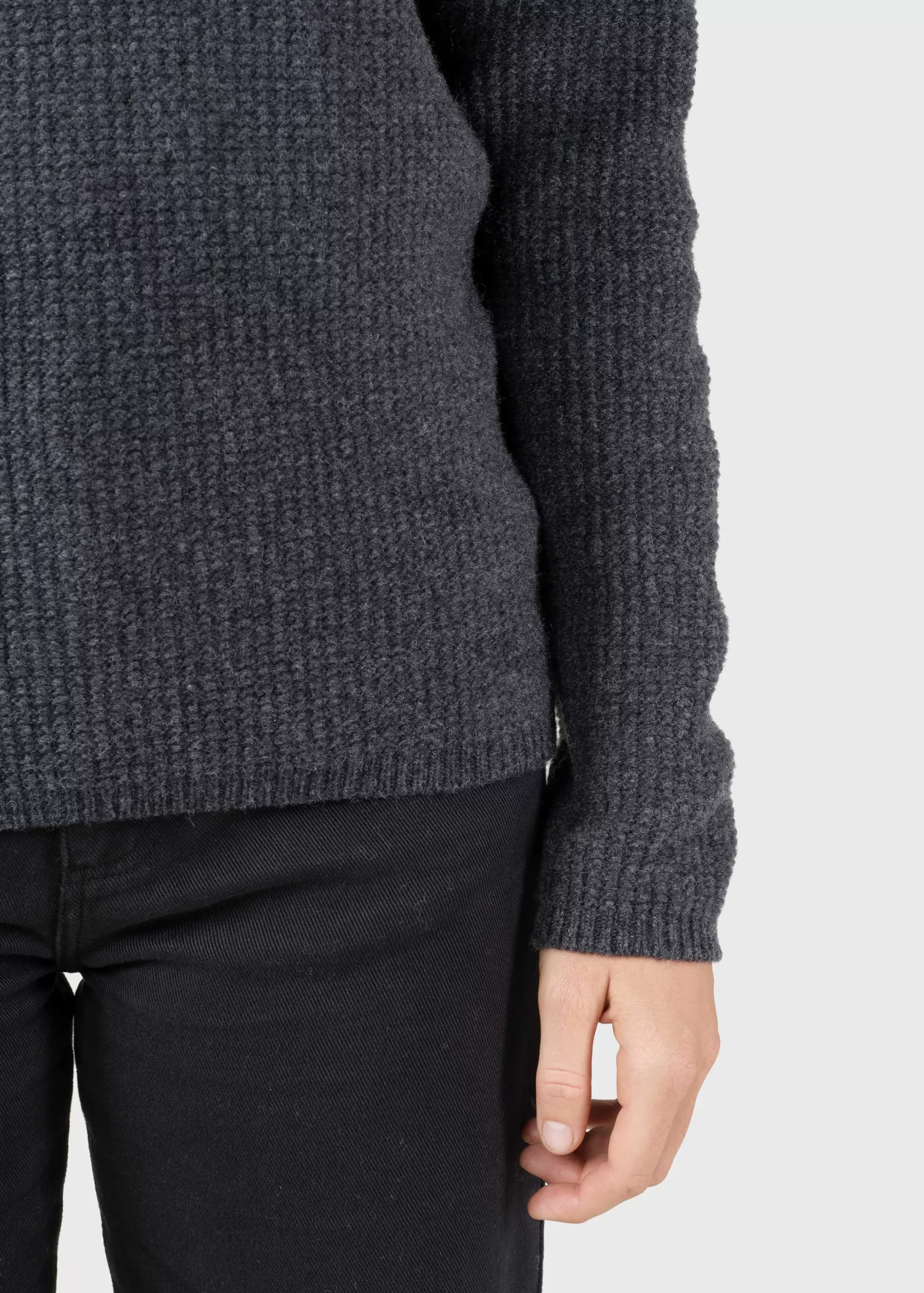 Klitmoller Collective Strick-Fenja Knit - Anthracite Pastelgrey