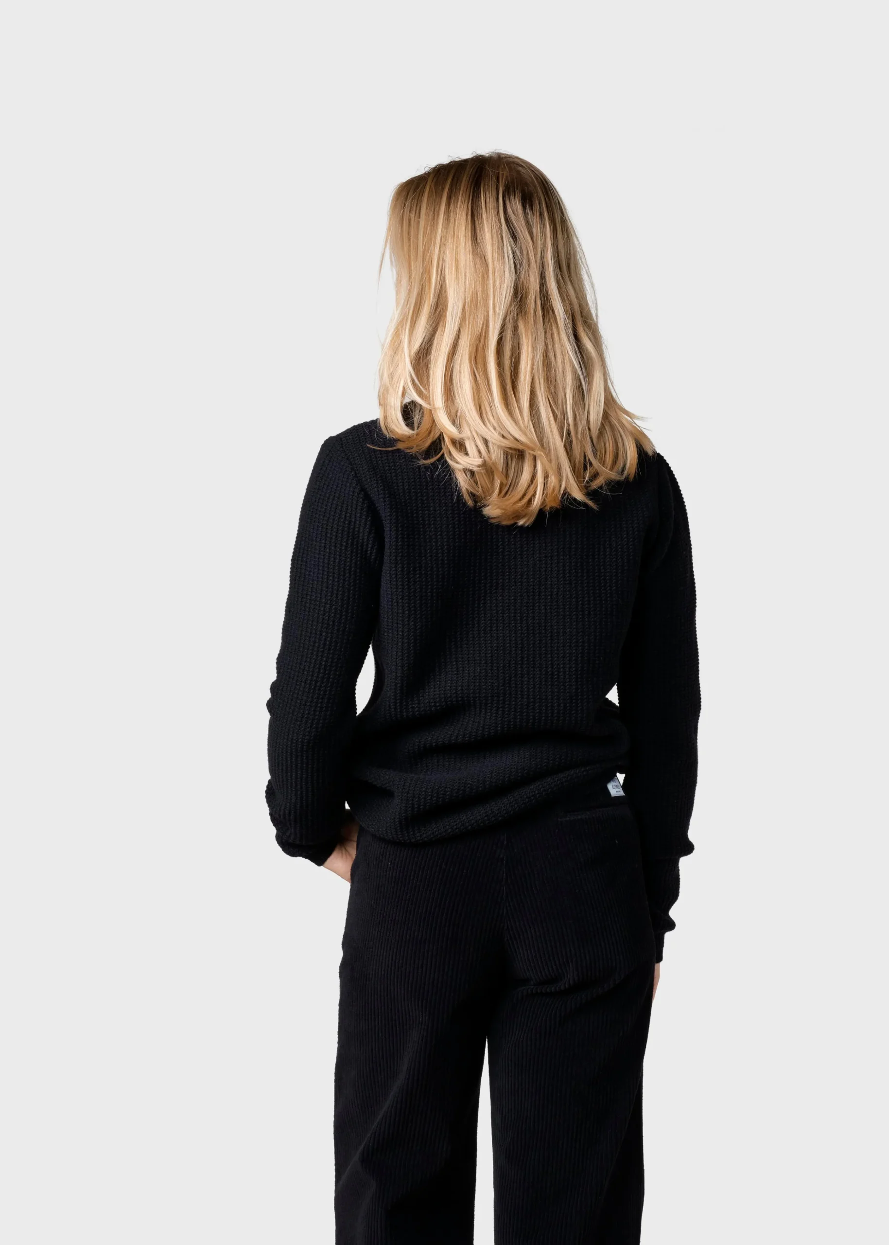 Klitmoller Collective Strick-Fenja Knit - Black Pastelgrey
