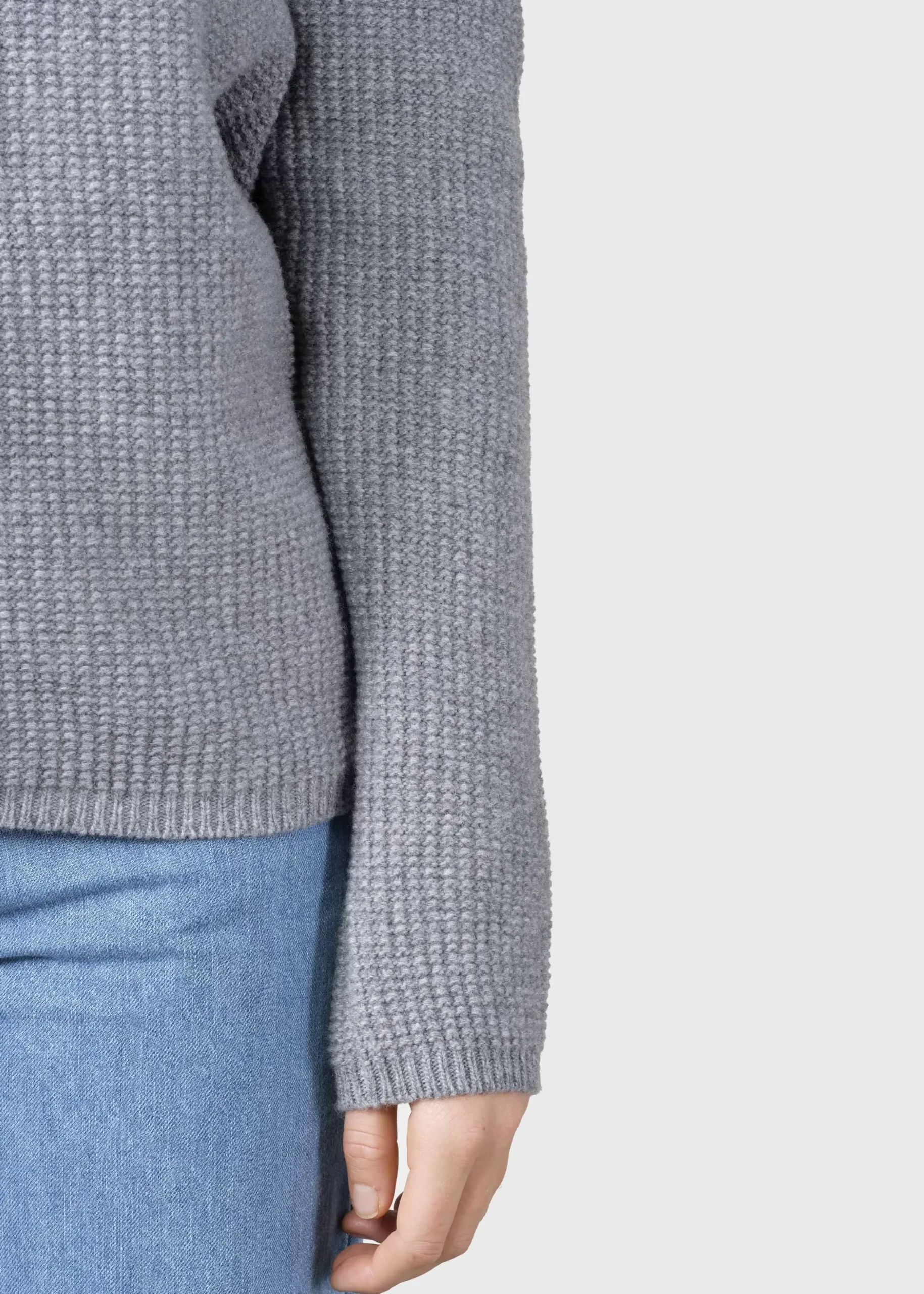 Klitmoller Collective Strick-Fenja Knit - Light grey Pastelgrey