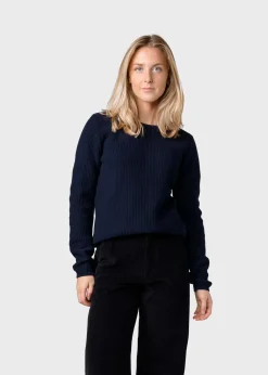 Klitmoller Collective Strick-Fenja Knit - Navy Pastelgrey