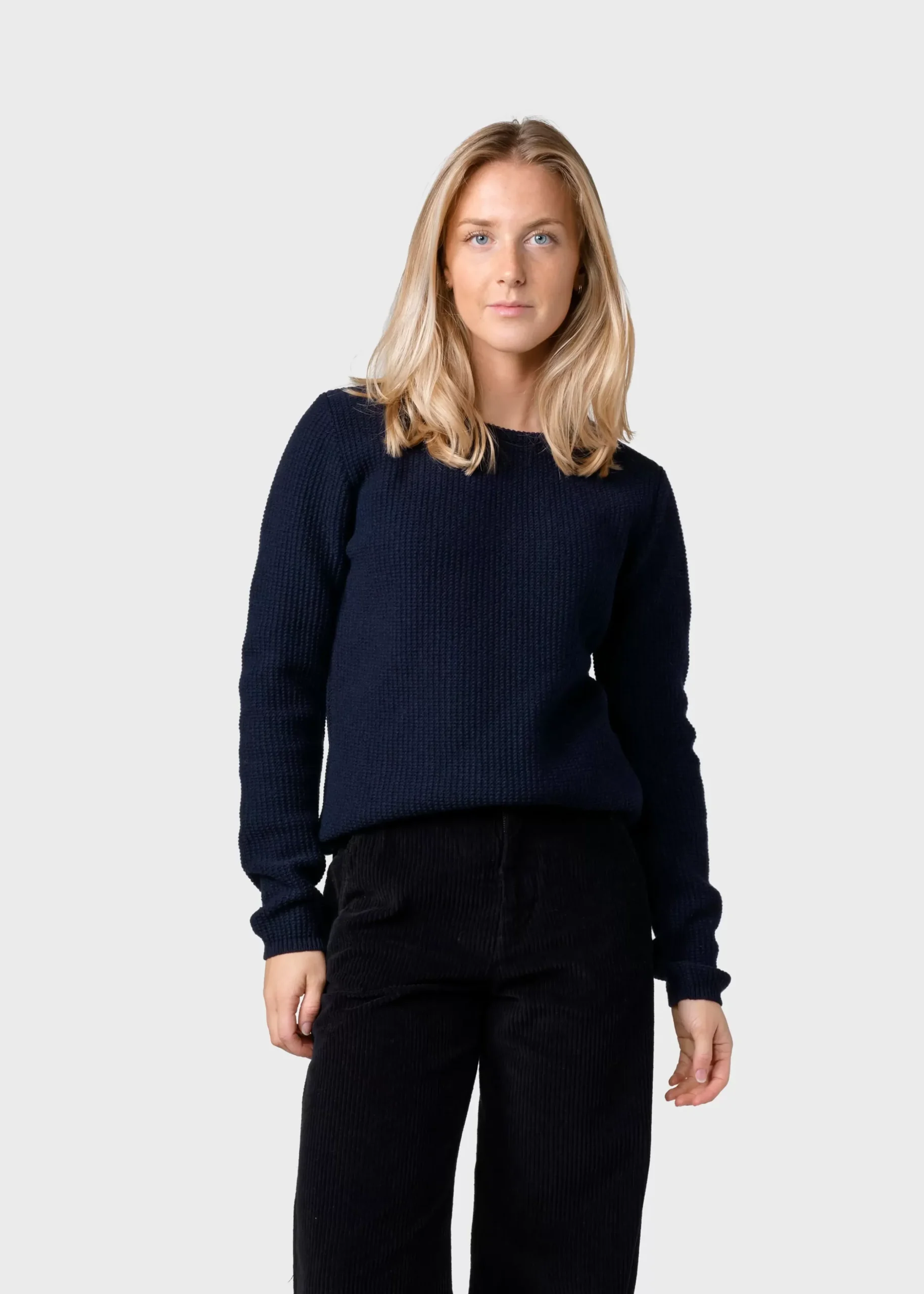 Klitmoller Collective Strick-Fenja Knit - Navy Pastelgrey