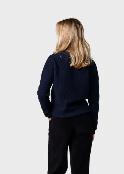 Klitmoller Collective Strick-Fenja Knit - Navy Pastelgrey