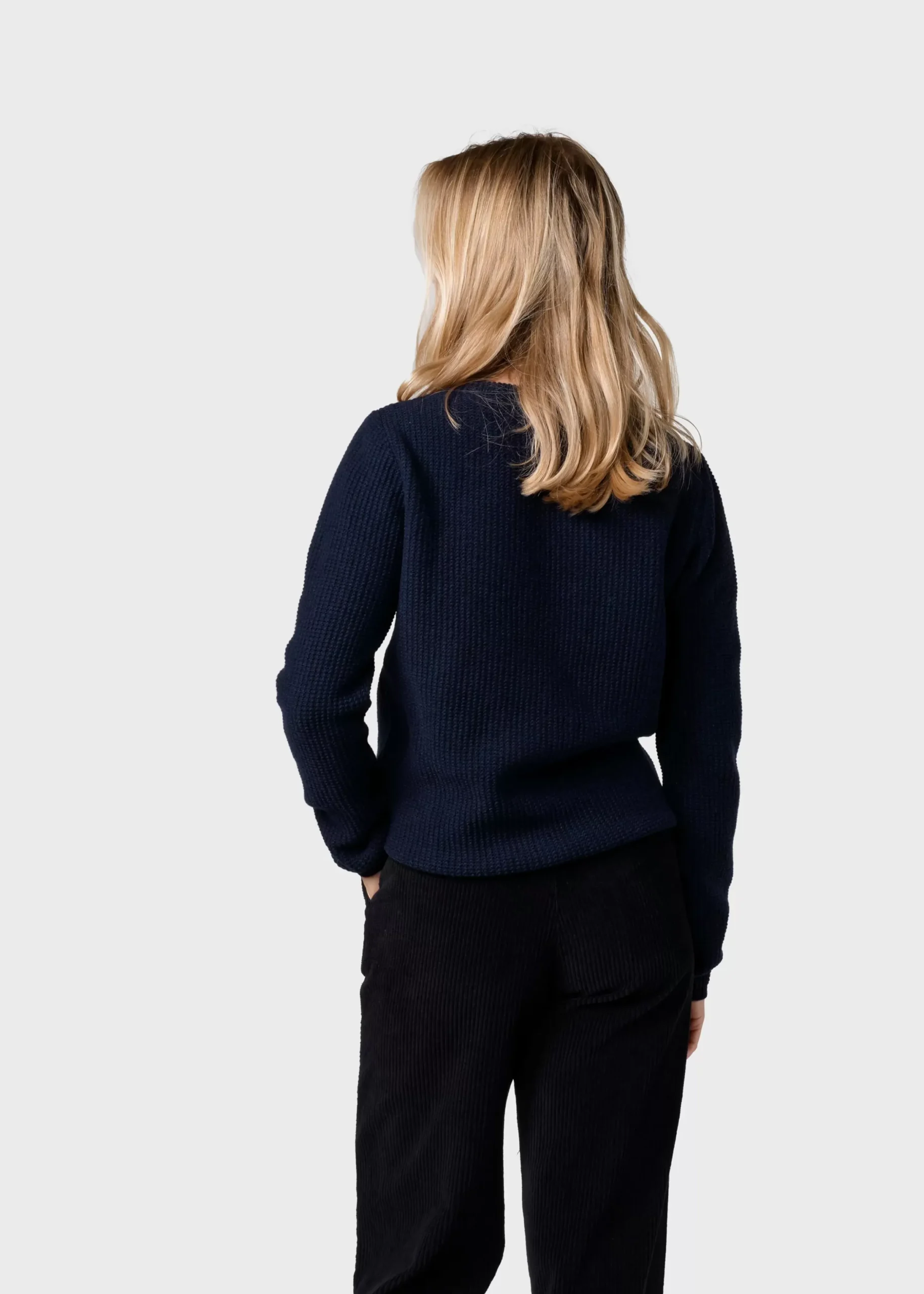 Klitmoller Collective Strick-Fenja Knit - Navy Pastelgrey