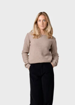Klitmoller Collective Strick-Fenja Knit - Sand Pastelgrey