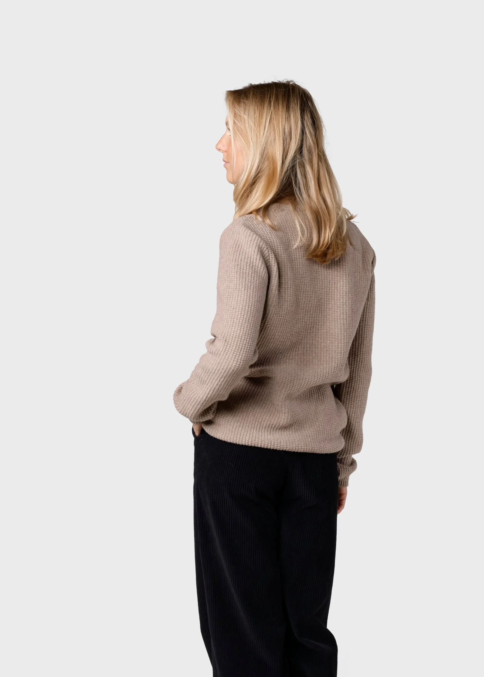 Klitmoller Collective Strick-Fenja Knit - Sand Pastelgrey