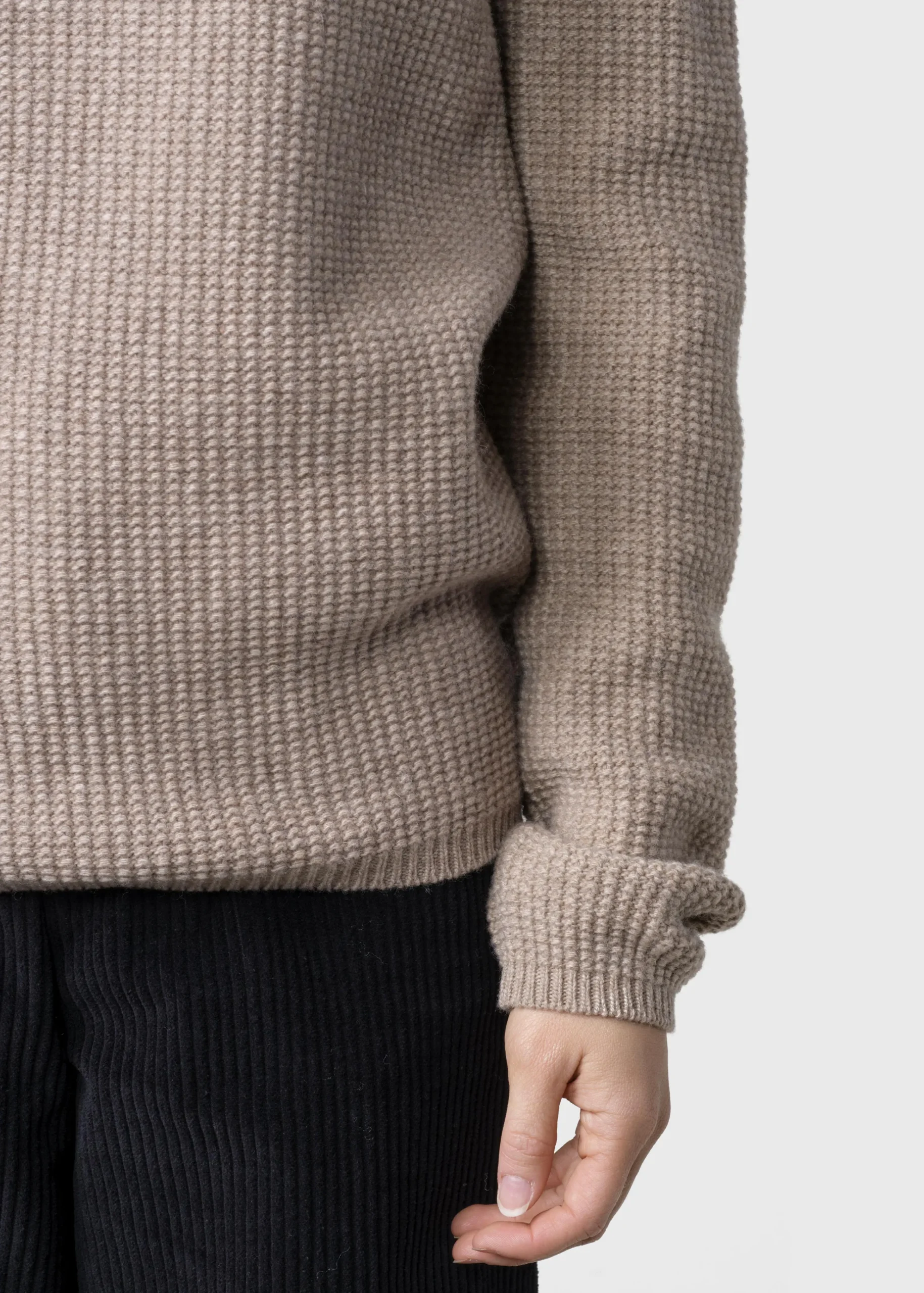 Klitmoller Collective Strick-Fenja Knit - Sand Pastelgrey