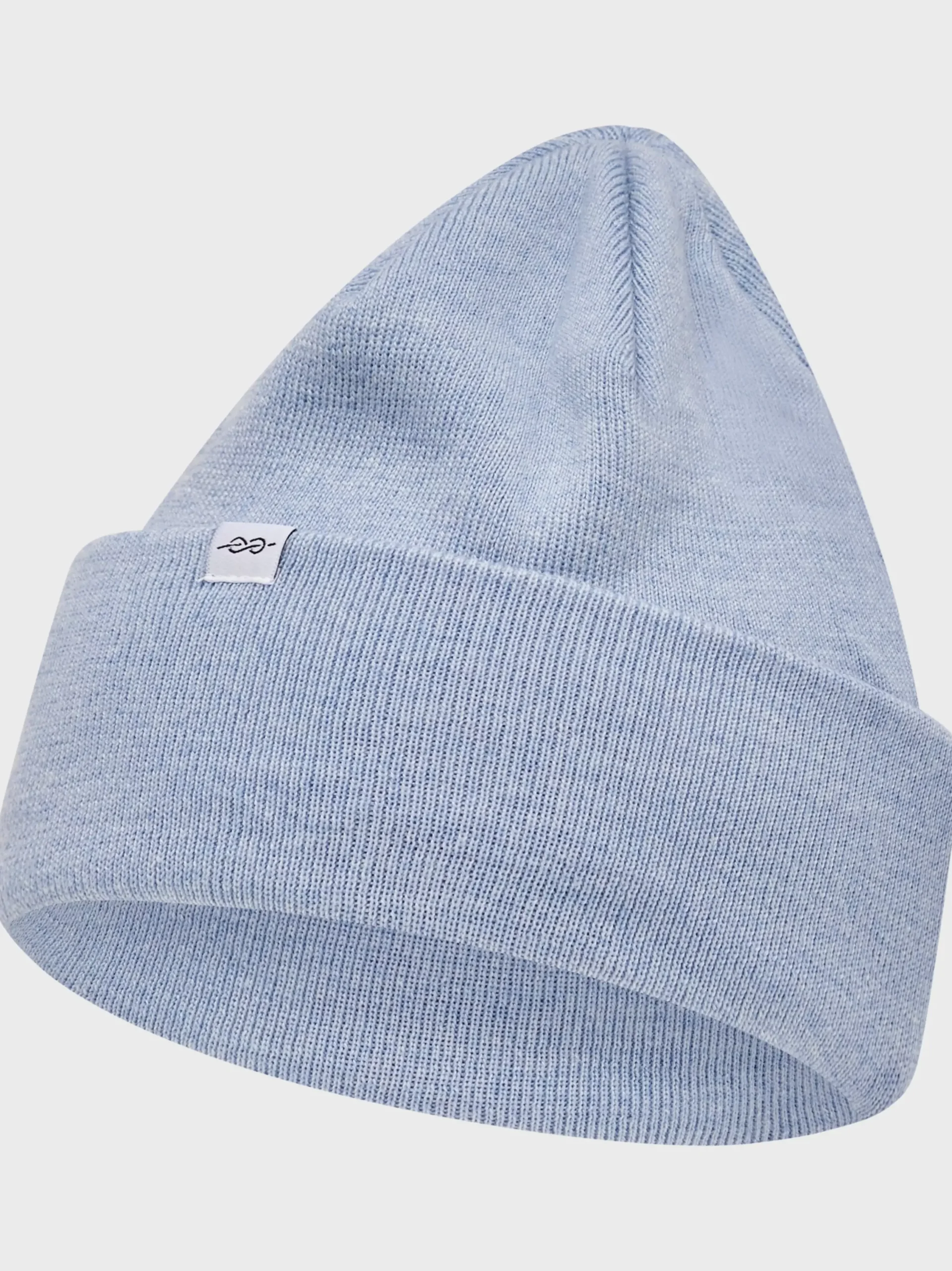 Klitmoller Collective Accessories-Fine rib beanie - Light blue Lightblue