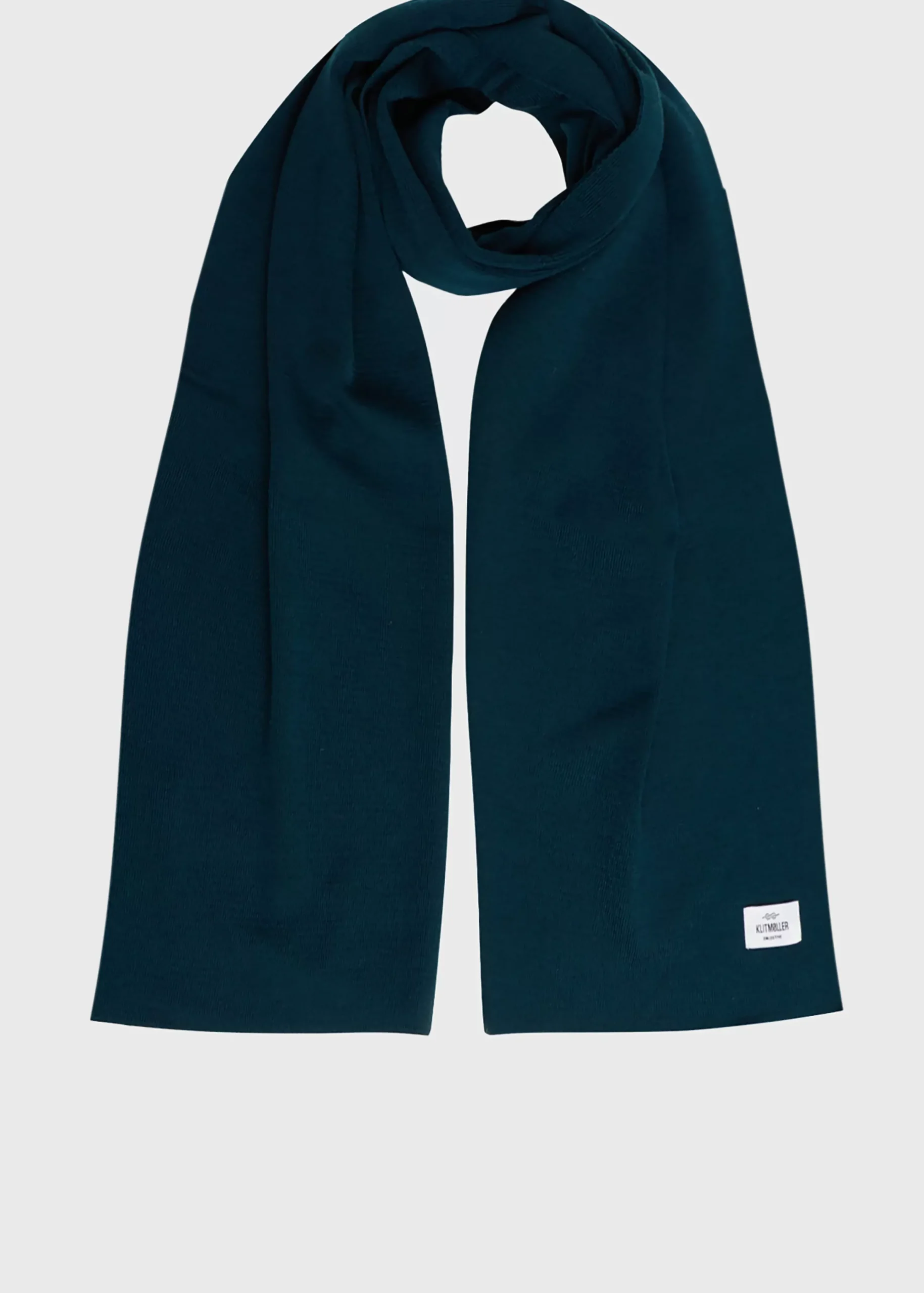 Klitmoller Collective Accessories-Fine rib scarf - Petrol Black