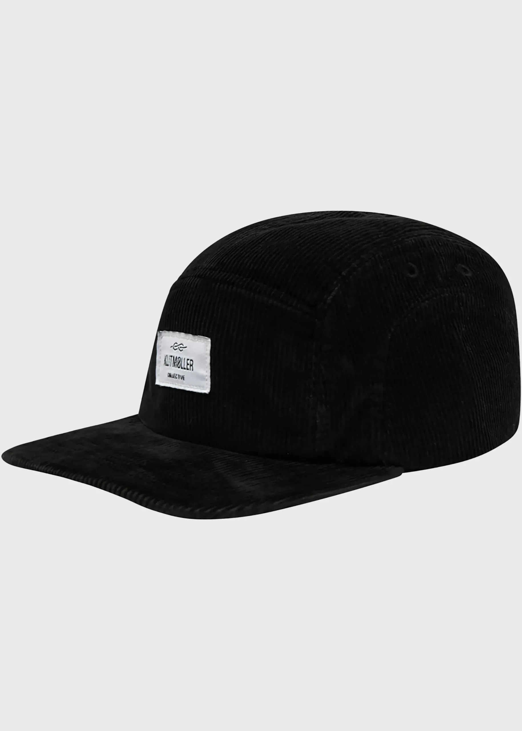 Klitmoller Collective Accessories-Five panel corduroy cap - Black