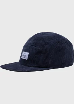 Klitmoller Collective Accessories-Five panel corduroy cap - Navy Black