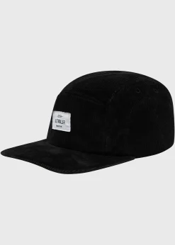 Klitmoller Collective Accessories-Five panel corduroy cap - Black