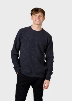 Klitmoller Collective Strick-Frede knit - Anthracite Skyblue