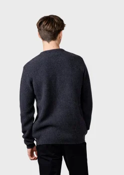 Klitmoller Collective Strick-Frede knit - Anthracite Skyblue