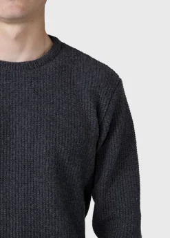 Klitmoller Collective Strick-Frede knit - Anthracite Skyblue
