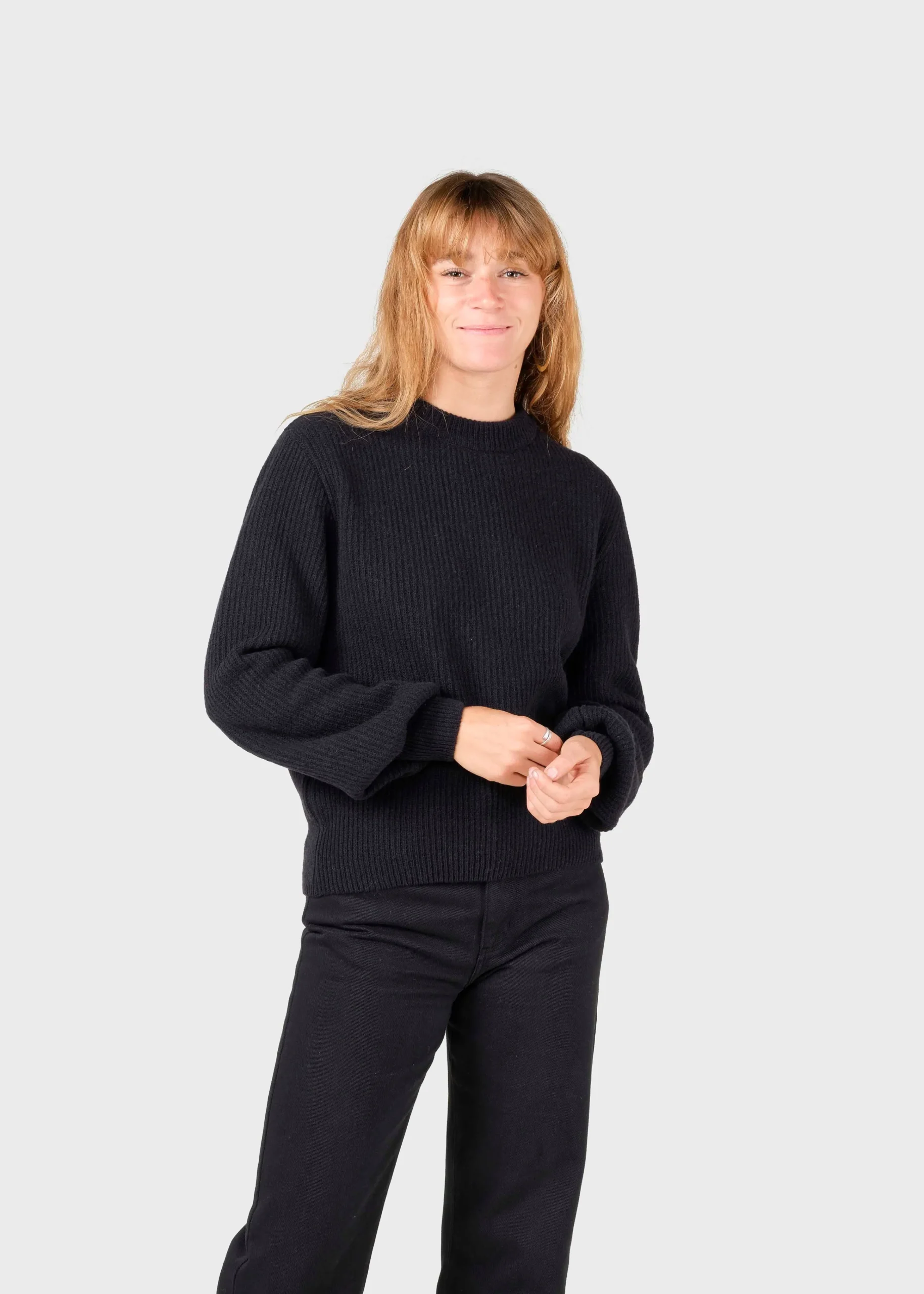 Klitmoller Collective Strick-Gerda knit - Black MossGreen