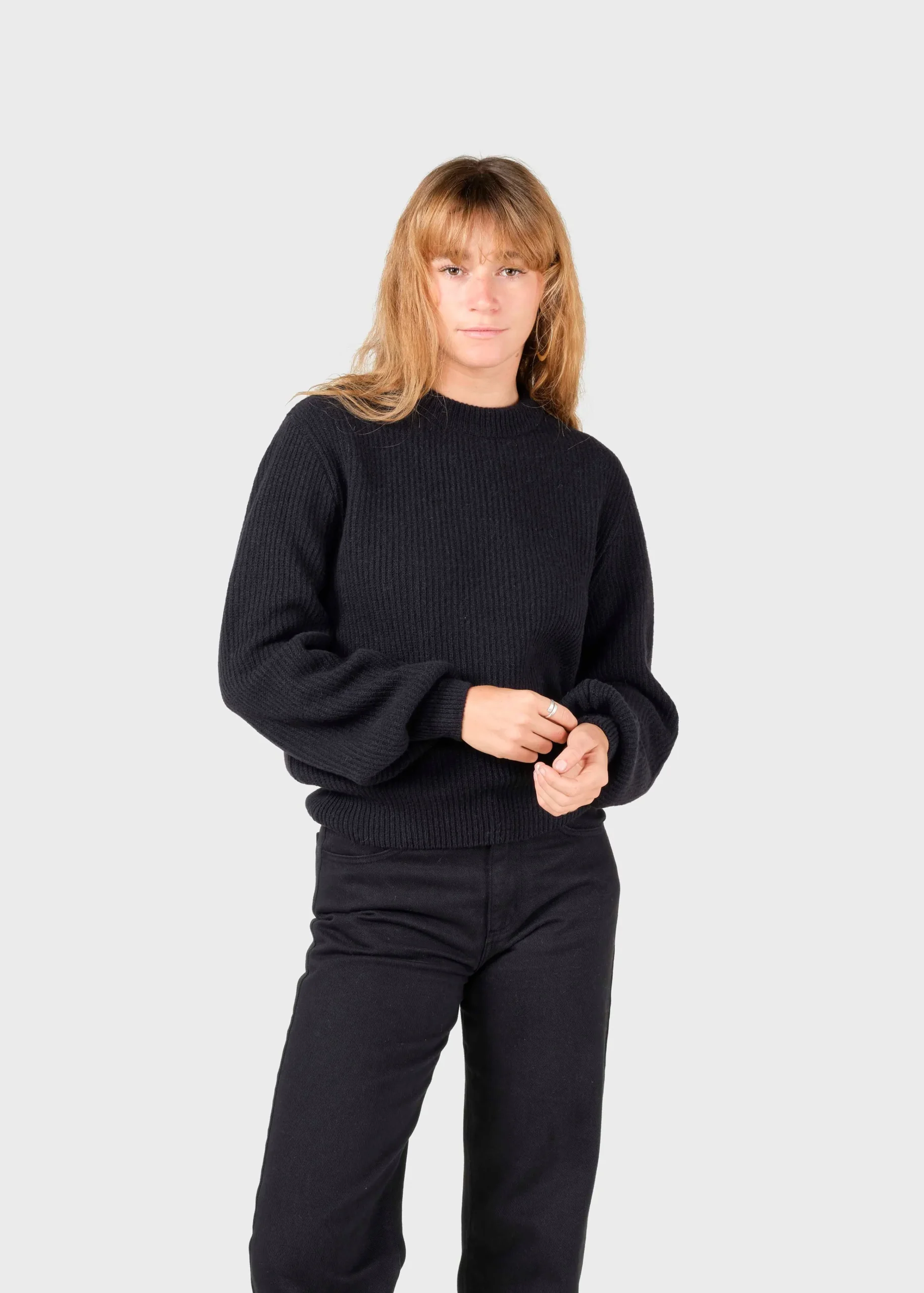 Klitmoller Collective Strick-Gerda knit - Black MossGreen