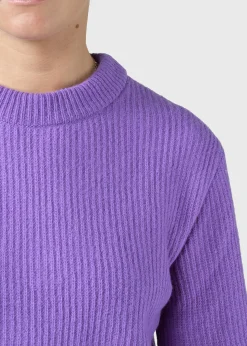Klitmoller Collective Strick-Gerda knit - Lilac MossGreen