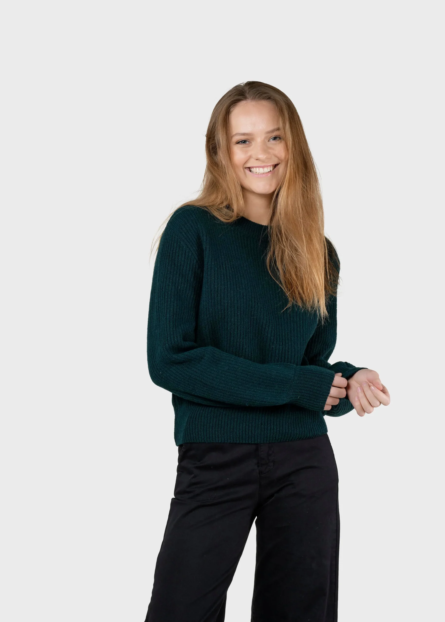 Klitmoller Collective Strick-Gerda knit - Moss Green MossGreen