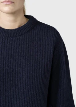 Klitmoller Collective Strick-Gerda knit - Navy MossGreen