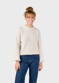 Klitmoller Collective Strick-Gerda knit - Pastel sand MossGreen