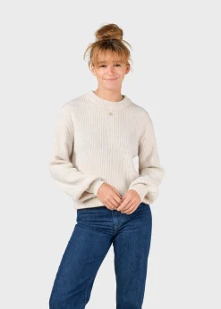 Klitmoller Collective Strick-Gerda knit - Pastel sand MossGreen