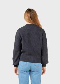 Klitmoller Collective Strick-Gerda knit cardigan - Anthracite Black