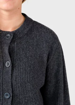 Klitmoller Collective Strick-Gerda knit cardigan - Anthracite Black