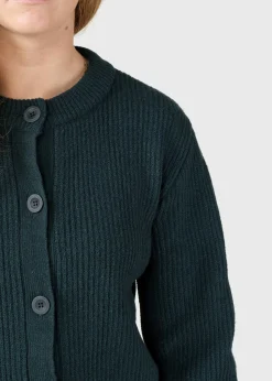 Klitmoller Collective Strick-Gerda knit cardigan - Moss Green Black