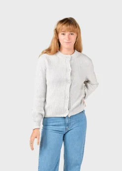 Klitmoller Collective Strick-Gerda knit cardigan - Pastel grey Black