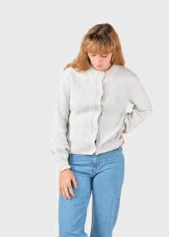 Klitmoller Collective Strick-Gerda knit cardigan - Pastel grey Black