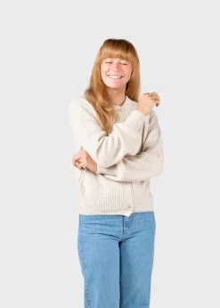 Klitmoller Collective Strick-Gerda knit cardigan - Pastel sand Black