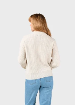 Klitmoller Collective Strick-Gerda knit cardigan - Pastel sand Black