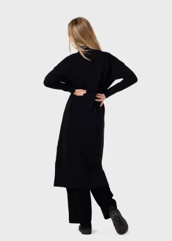 Klitmoller Collective Gebürstete Merinowolle-Gro knit dress - Black