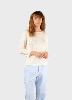 Klitmoller Collective T-shirts-Gudrun LS tee - Cream Navy