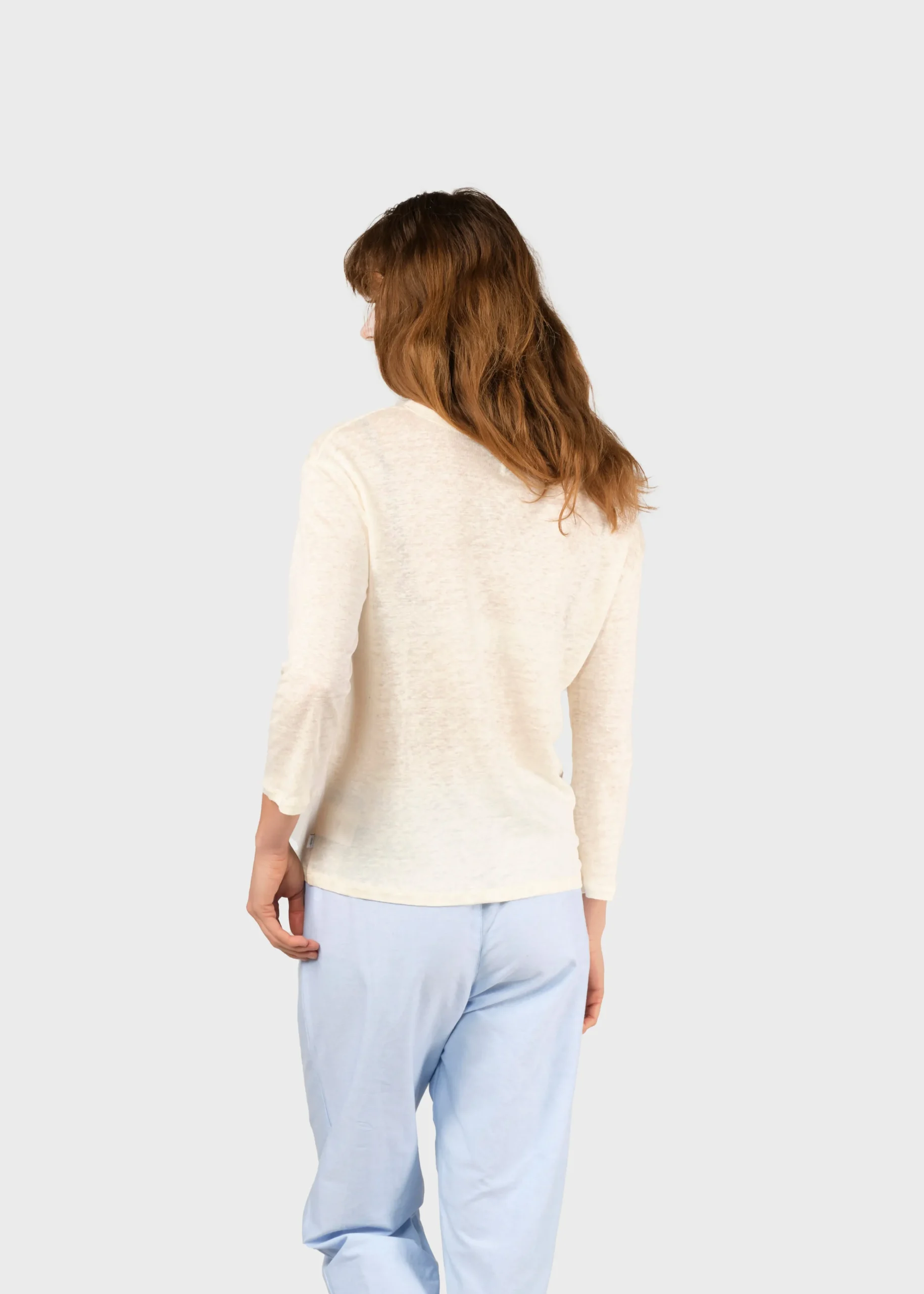 Klitmoller Collective T-shirts-Gudrun LS tee - Cream Navy