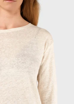 Klitmoller Collective T-shirts-Gudrun LS tee - Cream Navy