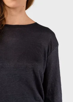 Klitmoller Collective T-shirts-Gudrun LS tee - Navy