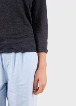 Klitmoller Collective T-shirts-Gudrun LS tee - Navy
