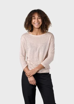 Klitmoller Collective T-shirts-Gudrun LS tee - Rose Navy
