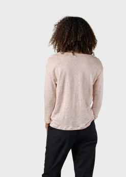 Klitmoller Collective T-shirts-Gudrun LS tee - Rose Navy