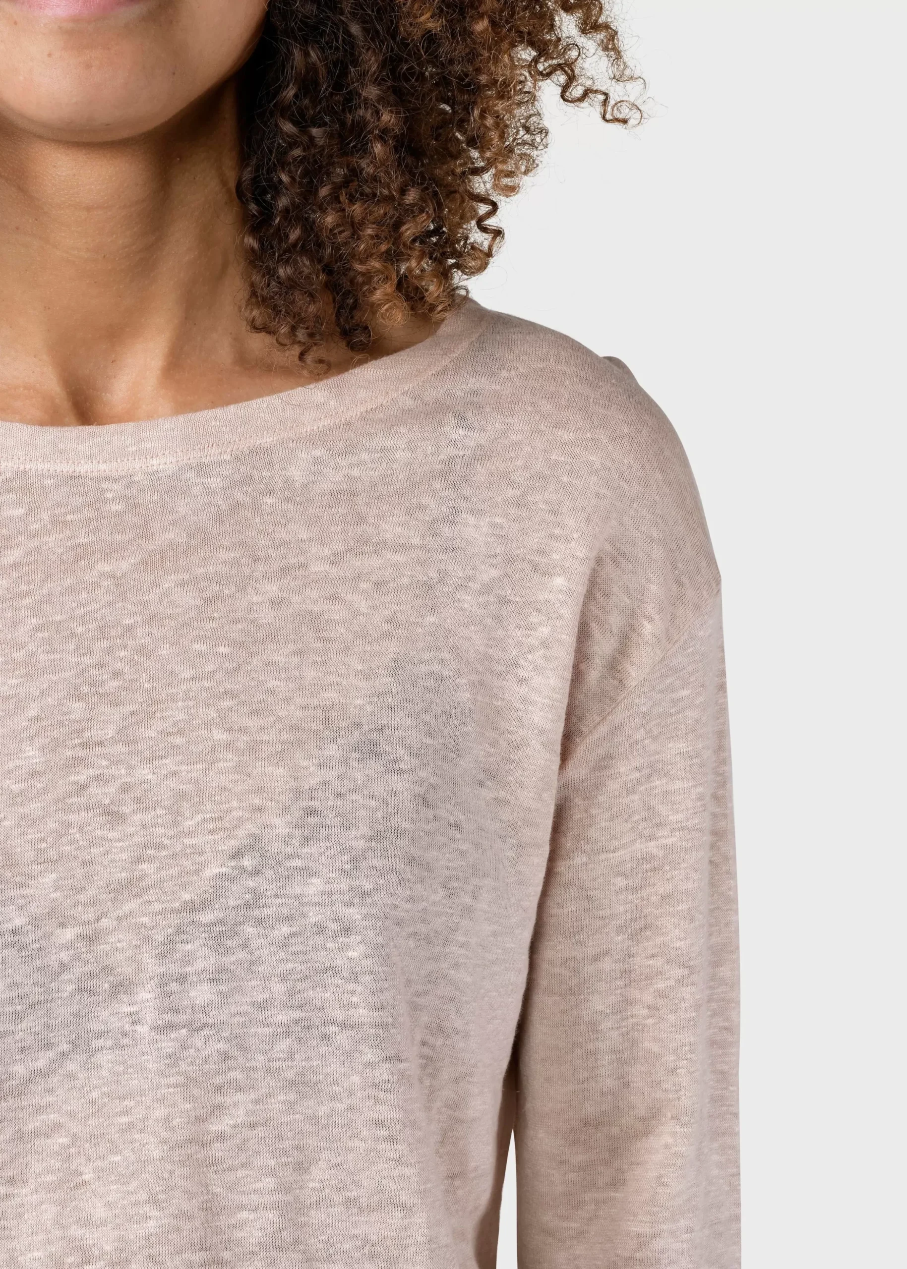 Klitmoller Collective T-shirts-Gudrun LS tee - Rose Navy